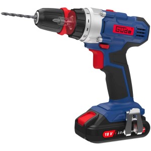 Visseuse sans fil Güde BS 18-201-30K II avec batterie et chargeur.