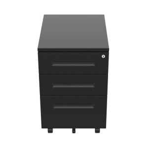 Contini Rollkorpus 3 Schubladen Schwarz 61 x 39 x 50 cm