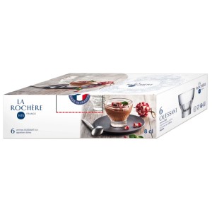 Set di bicchieri La Rochere Mises en Bouche Ouessant, 6 bicchieri da 8 cl nella scatola.