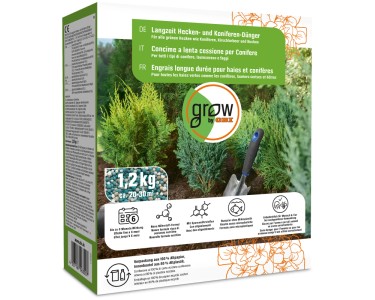 GROW by OBI Langzeit Hecken- und Koniferen-Dnger 1,2 kg