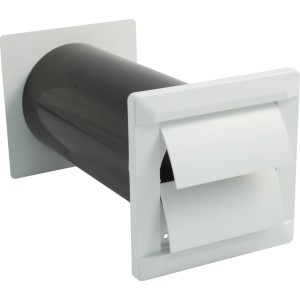Marley Teleskop Mauerlüfter mit Verschlussklappe für Flachkanal System 125.