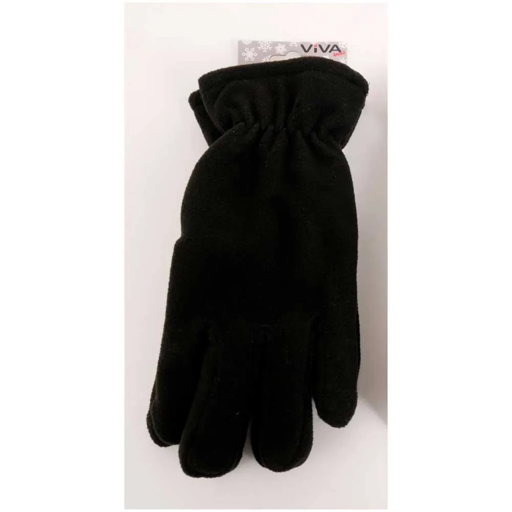Handschuhe Herren Fleece Uni Schwarz