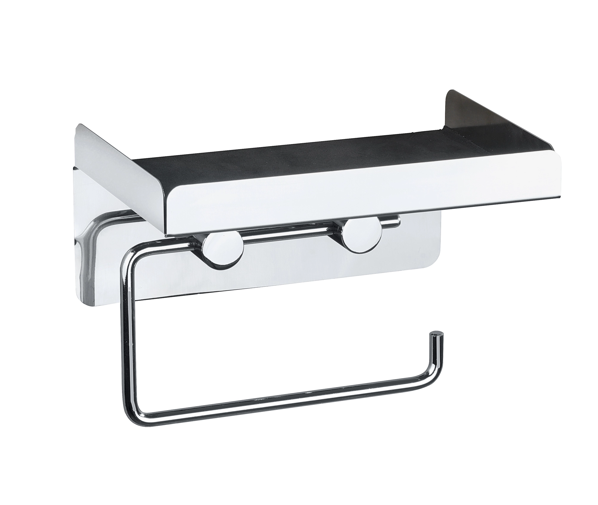 Wenko Porta rotolo acciaio inox lucido (HxLxP) 12,5 x 16 x 11,5 cm