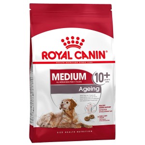Royal Canin Medium Ageing 10+ alimento secco per cani anziani di taglia media, confezione da 3 kg.