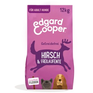 Edgard & Cooper cibo secco per cani cervo e anatra, sacco da 12 kg. Alimento senza cereali per cani adulti.