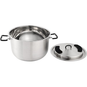 Set da campeggio in alluminio da 23 pezzi con pentola e coperchio. Ideale per avventure all'aria aperta.