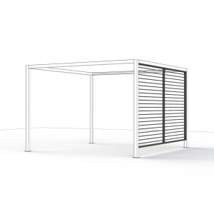 Pare-vue Siena Garden pour Schattenmanufaktur, 300x210 cm, anthracite, avec lamelles.