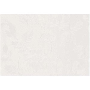 D-c-table Tischbelag Damast Weiss, Meterware, 138cm breit, mit dezentem Blattmuster.