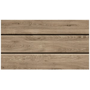 Gros plan : Coffre multifonction Keter Ashwood aspect bois, coffre universel pour jardin et terrasse.