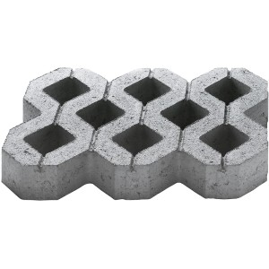 Dalle alvéolaire en béton gris, 60,8x40,8x8 cm, pour pavage dans le jardin ou l'allée.