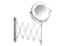 Wenko LED Wandspiegel Brolo ausziehbar Chrom