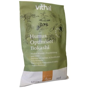 Vithal Humus Optimizer Bokashi, sacco da 2,5 l, rinforzante per piante sane.