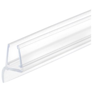 Transparente Sanicomfort Duschdichtung, U-Profil mit kurzer Lippe für Glas, 2 m.