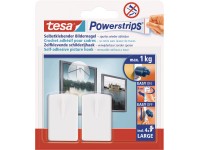 Tesa Powerstrips Bildernagel mit 4 x Powerstrips Large Weiss 2 Stk.