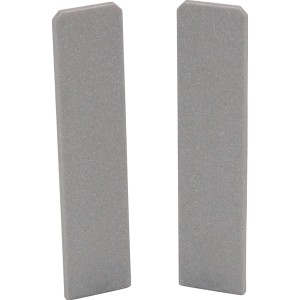 Zwei silberne Endkappen Cubica 60 SB für Laminat & Parkett Kabelkanäle.
