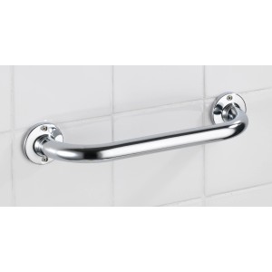 Wenko Barre d'appui de baignoire Basic, 30 cm, acier inoxydable poli, pour montage mural.