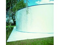 Rundes Bodenschutz Vlies Weiss