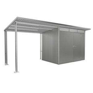 Toit latéral Biohort pour abri de jardin AvantGarde A2/A6, taille L, argent métallisé. Accessoire d'abri de jardin pour plus de rangement.