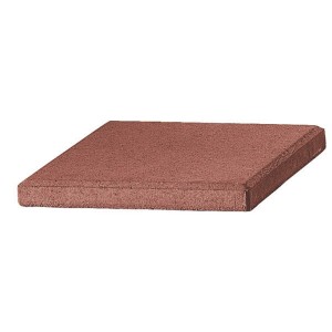 Plaque de recouvrement de pilier carrée en béton marron pour murs de jardin.