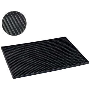 Tappetino scolapiatti Maxi nero (40x30 cm) con struttura a rilievo.