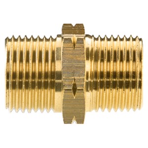 Raccord double Rothenberger 2 x G 3/8L en laiton pour tuyaux de gaz.