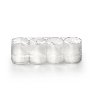 Bougies Balthasar Illuminations, lot de 4 bougies funéraires blanches, Ø 50 x 60 mm.