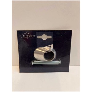 Alpertec rosetta di protezione, acciaio inox satinato, foro 14 mm per ferramenta porta.
