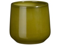 Mica Decorations Topf Amber Keramik Grün Ø 14 cm / Höhe 13,5 cm