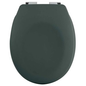 Spirella Sedile WC Neela, duroplastico, verde scuro opaco, con chiusura rallentata.