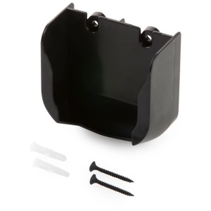 Support mural pour aspirateur sans fil Domo DO1032SV, noir, avec vis et chevilles.