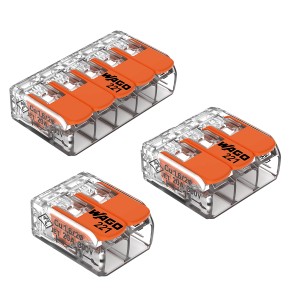 Jeu de bornes à levier Wago, 10 pièces, pour une connexion sûre et sans outil des conducteurs en cuivre.