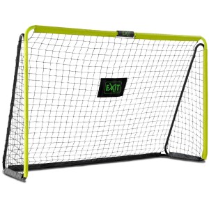 Porta da calcio Exit Tempo 240x160 cm con telaio verde e rete per giardino e gioco.