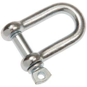 Conacord gerader Stahlschäkel, 8 mm Durchmesser, mit Schraubbolzen. Stabiler Metallbeschlag für Befestigungen.