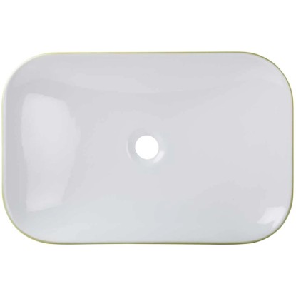 Cuando Lavabo da appoggio Bianco / Verde muschio 60 cm