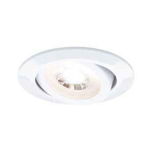 Spot encastrable LED blanc orientable avec variateur 3 positions, lumière blanc chaud.