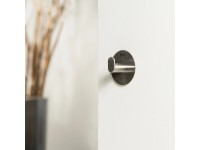 Tiger Klebehaken gebürstet Edelstahl