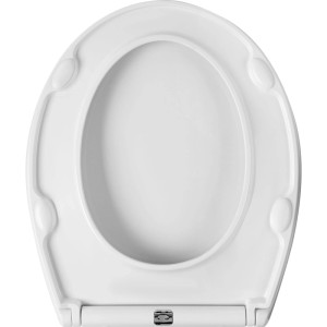 Sedile WC baliv Coventry Deluxe bianco lucido con chiusura ammortizzata.