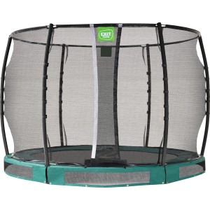 Trampolino interrato verde EXIT Allure Premium Ø 305 cm con rete di sicurezza.