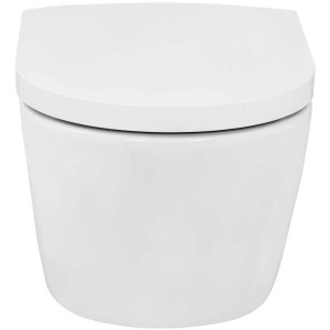 AquaSu® Turas 2.0 set WC sospeso, bianco, senza brida con scarico a vortice.