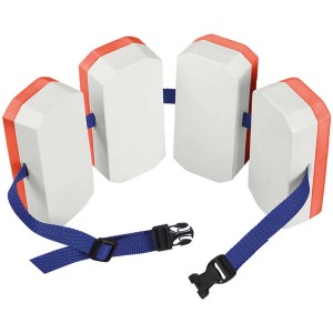Bema ausilio per il nuoto per bambini (15-30 kg) con 4 galleggianti e cinturino in nylon blu.
