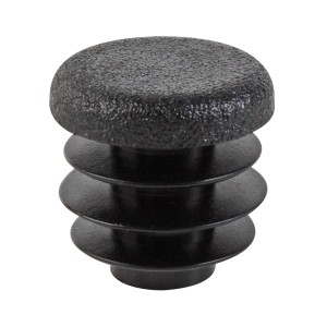 Tappo nero Ø 15 mm per tubi tondi con alette.