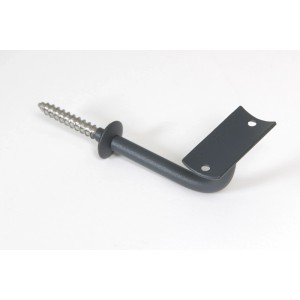 Support de main courante anthracite avec vis pour main courante en bois Ø 40 mm, lot de 2 accessoires.