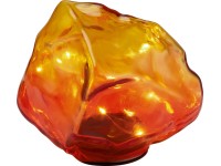 LED-Solar-Dekostein Kristall Orange-Rot (HxBxT) 13,5 x 14,5 x 12 cm