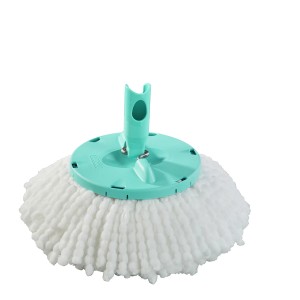 Mocio Leifheit Disc Mop Ergo con testa turchese per dispositivi di pulizia.