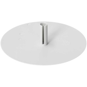 Rosace de plafond gris clair (98x3 mm) pour installation de lampe, sans halogène avec clip à ressort.