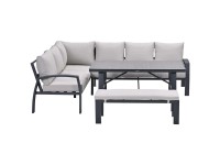 Garden Impressions Ecklounge Vasano Aluminium Keramikglas Anthrazit 4-tlg.