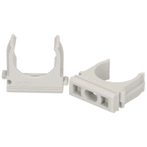 Set di 5 fascette stringitubo grigie M25 per un facile fissaggio dei tubi.