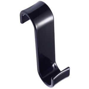 Gancio nero Diaqua® da appendere a radiatori da bagno e box doccia.