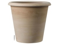 Deroma Vaso Siena Conico Argilla Galestro Bianco Ø 37,5 cm