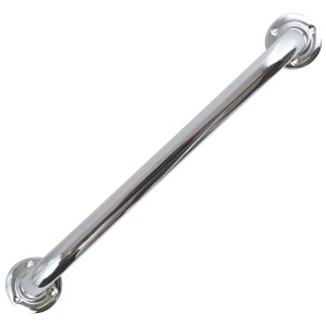 Barre d'appui MSV, 30 cm, acier chromé pour sécurité salle de bain.